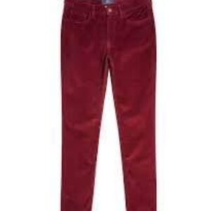 Vineyard Vines Burgundy Velvet Trousers